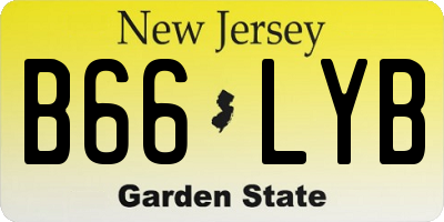 NJ license plate B66LYB
