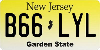 NJ license plate B66LYL