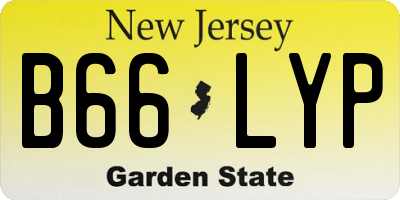 NJ license plate B66LYP