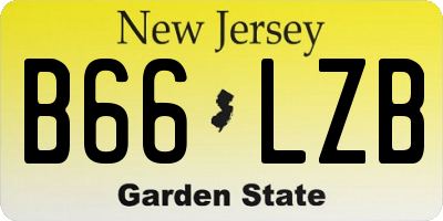 NJ license plate B66LZB