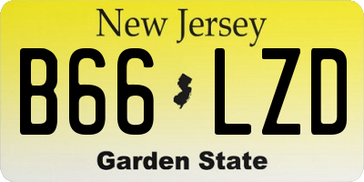 NJ license plate B66LZD