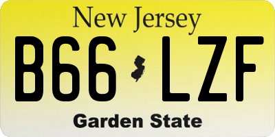 NJ license plate B66LZF
