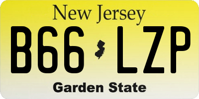 NJ license plate B66LZP
