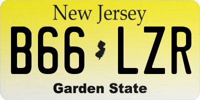 NJ license plate B66LZR