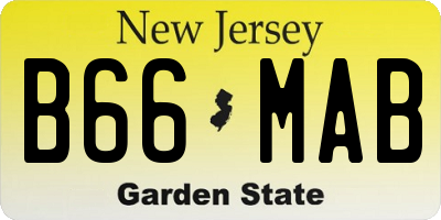 NJ license plate B66MAB