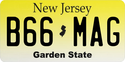 NJ license plate B66MAG
