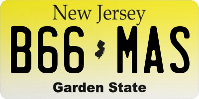 NJ license plate B66MAS
