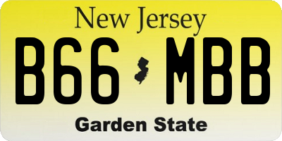 NJ license plate B66MBB