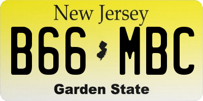 NJ license plate B66MBC