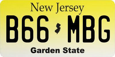 NJ license plate B66MBG