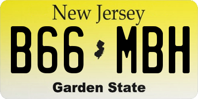 NJ license plate B66MBH
