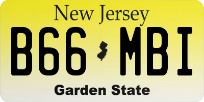 NJ license plate B66MBI