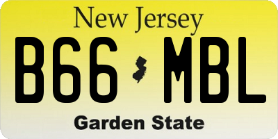 NJ license plate B66MBL