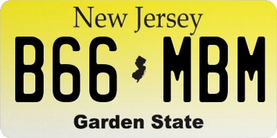 NJ license plate B66MBM