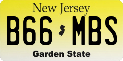 NJ license plate B66MBS