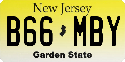 NJ license plate B66MBY