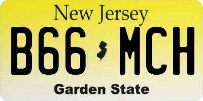 NJ license plate B66MCH