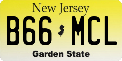 NJ license plate B66MCL