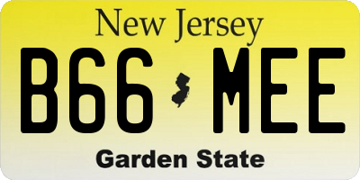 NJ license plate B66MEE