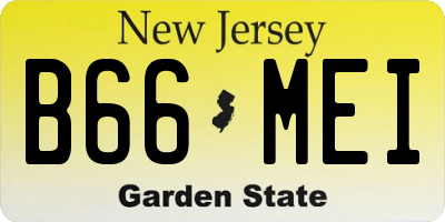 NJ license plate B66MEI