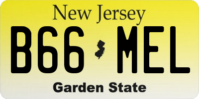 NJ license plate B66MEL