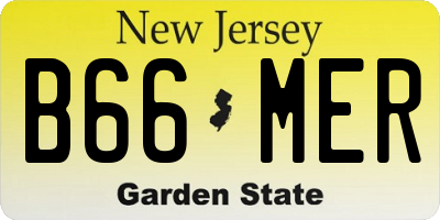 NJ license plate B66MER