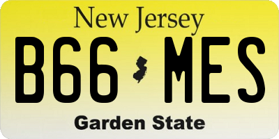 NJ license plate B66MES