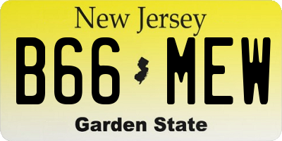 NJ license plate B66MEW