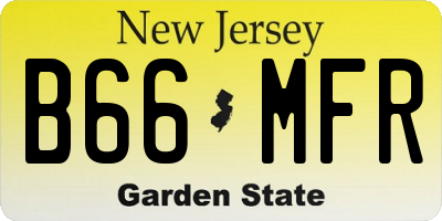 NJ license plate B66MFR