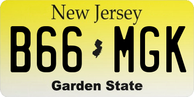 NJ license plate B66MGK