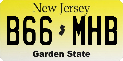 NJ license plate B66MHB