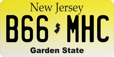 NJ license plate B66MHC