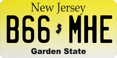 NJ license plate B66MHE