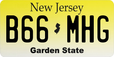 NJ license plate B66MHG