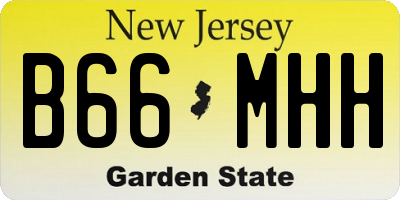 NJ license plate B66MHH
