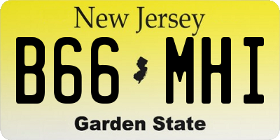 NJ license plate B66MHI