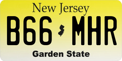 NJ license plate B66MHR