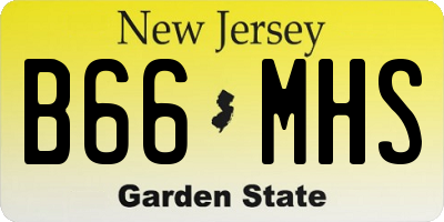NJ license plate B66MHS