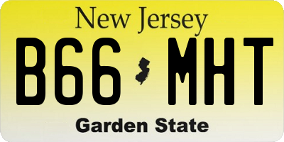 NJ license plate B66MHT