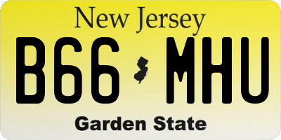 NJ license plate B66MHU