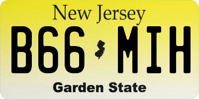NJ license plate B66MIH
