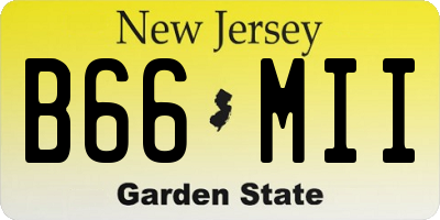 NJ license plate B66MII