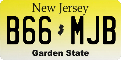 NJ license plate B66MJB