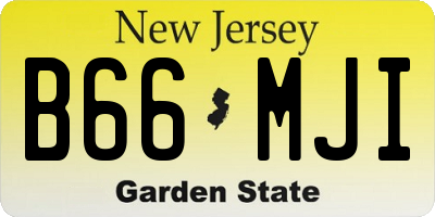 NJ license plate B66MJI