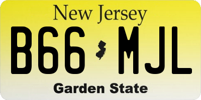 NJ license plate B66MJL