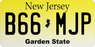 NJ license plate B66MJP