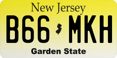 NJ license plate B66MKH