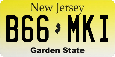 NJ license plate B66MKI