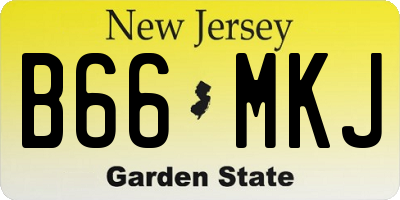 NJ license plate B66MKJ