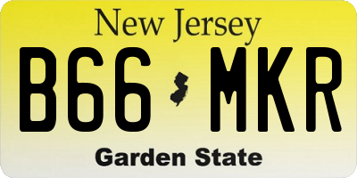 NJ license plate B66MKR